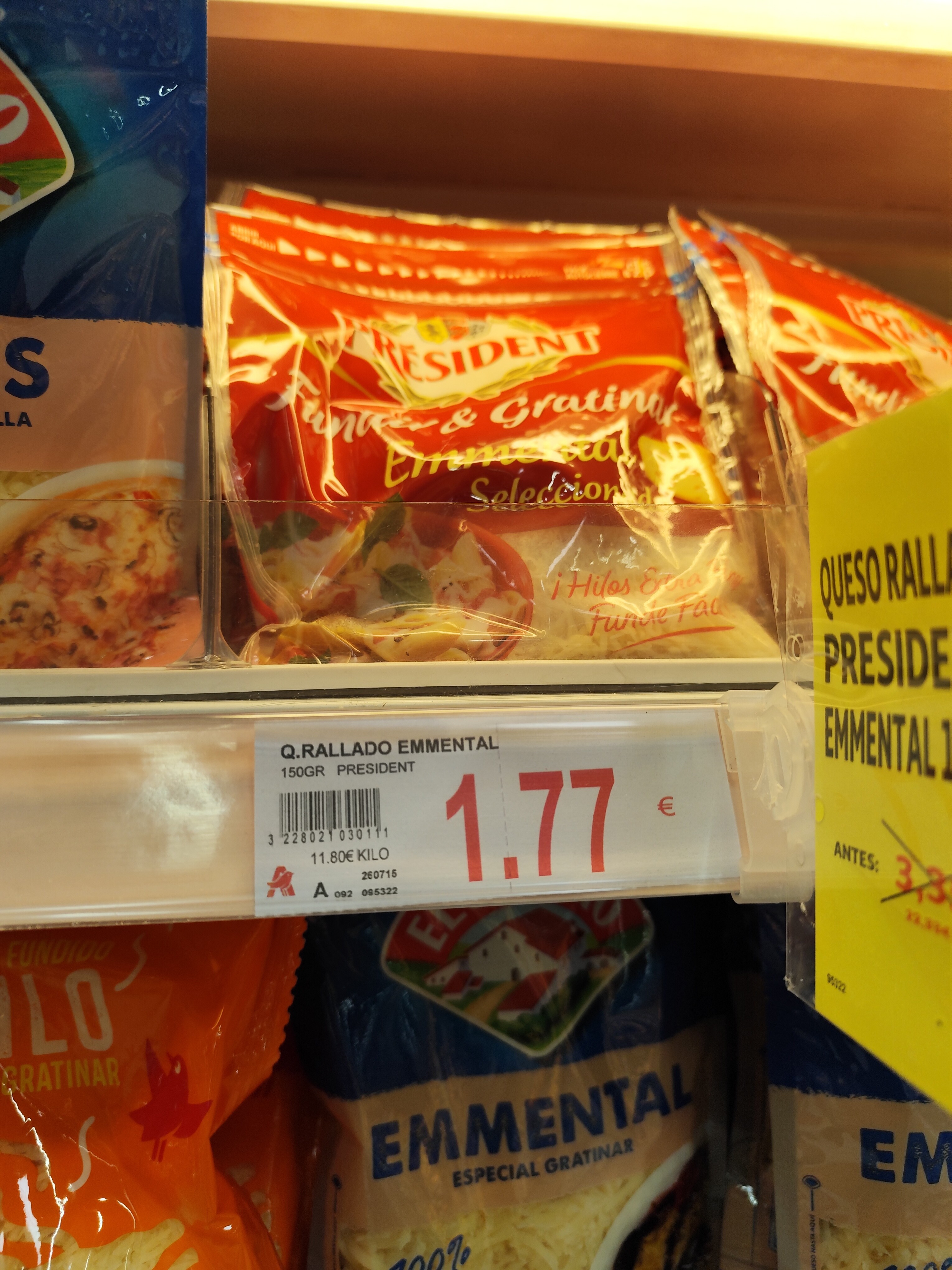Foto de PRESIDENT QUESO RALLADO FUNDIR & GRATINAR EMMENTAL 150 GR.