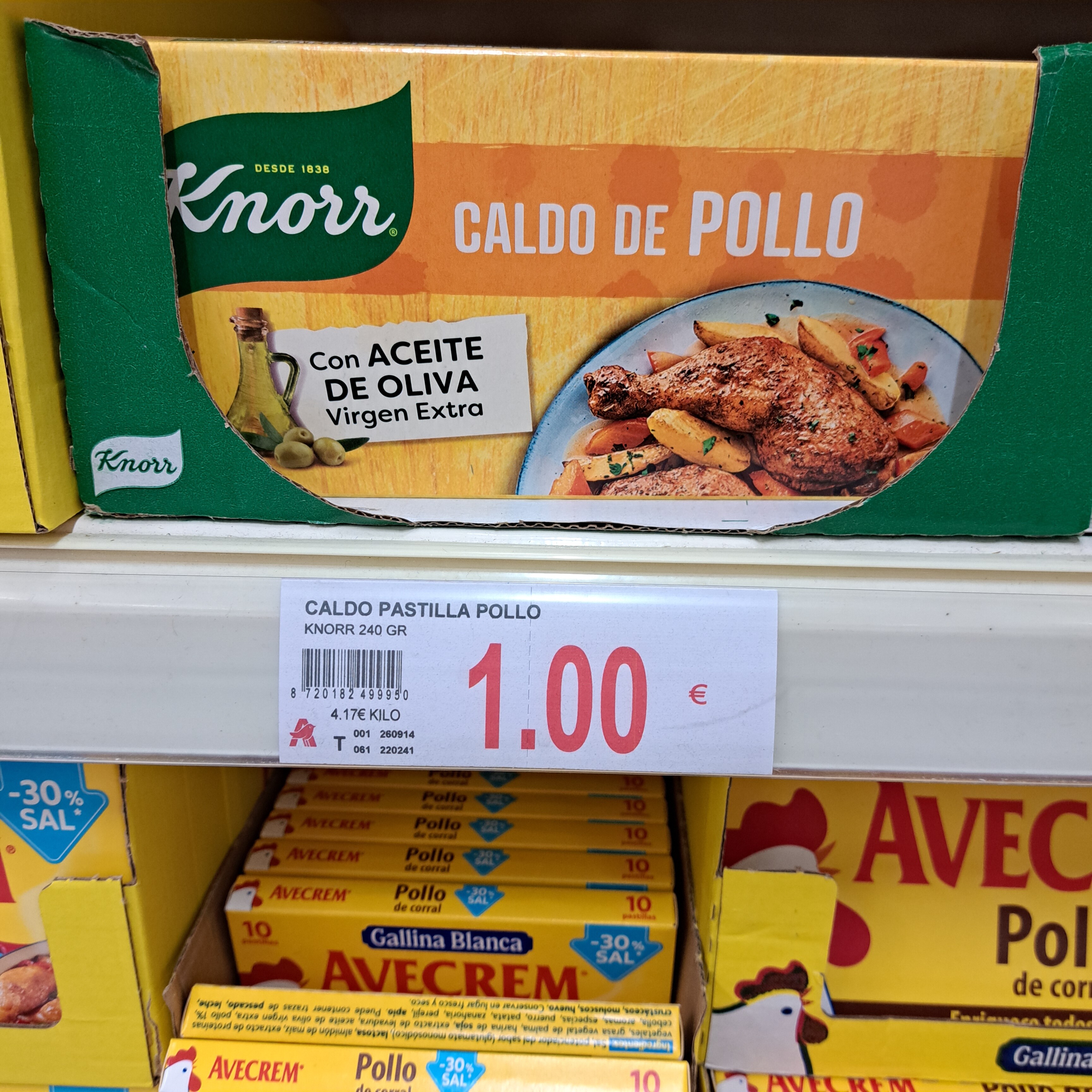 Foto de KNORR CALDO POLLO C/AC.OLIVA 24 PAST.